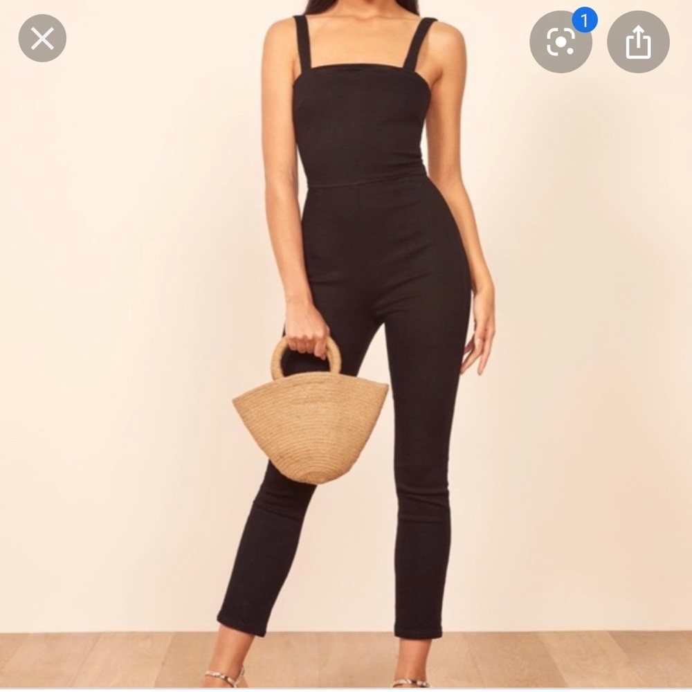 REFORMATION Miley jumpsuit black size 2